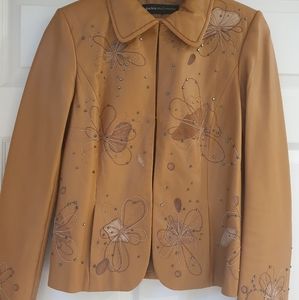 women genuine leather jacket, size 2